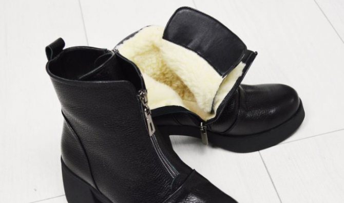 Ботинки с шерстью