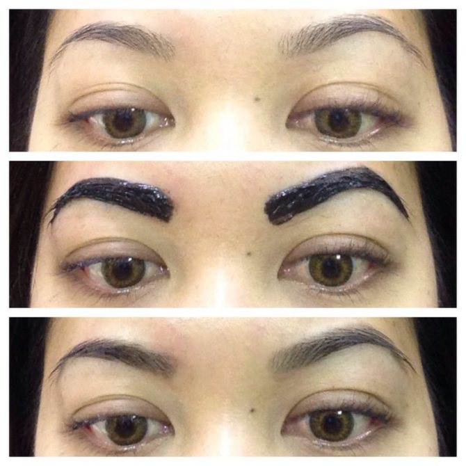 как смыть хну с бровей