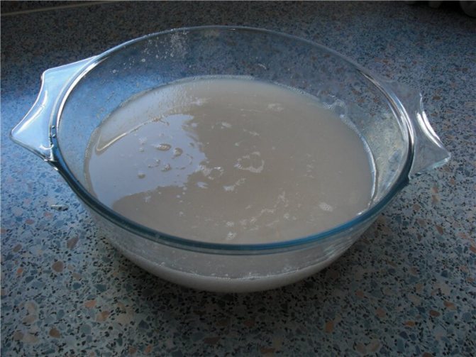 подготовка смеси крахмала