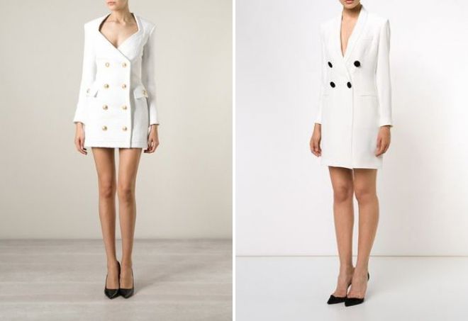 белое платье пиджак