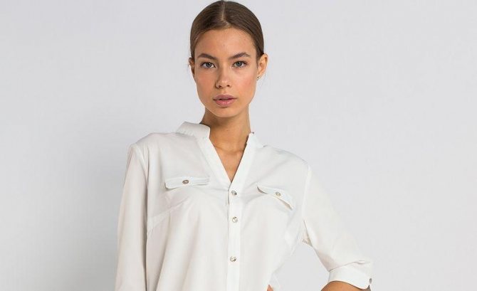 блуза из полисатина