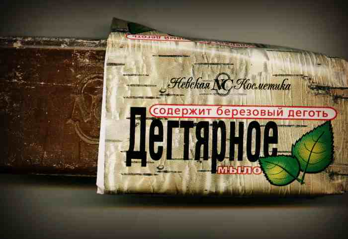 Дегтярное мыло для мытья головы