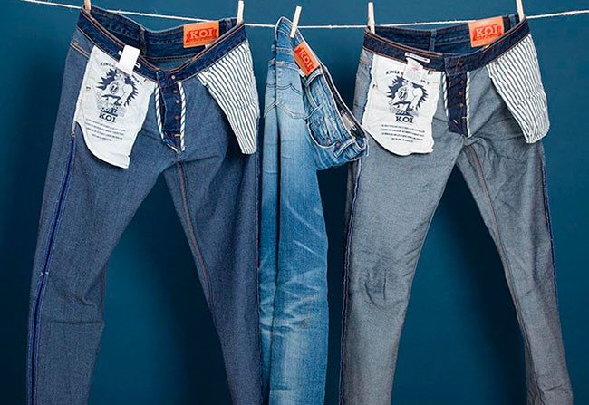 Естественная сушка джинсов