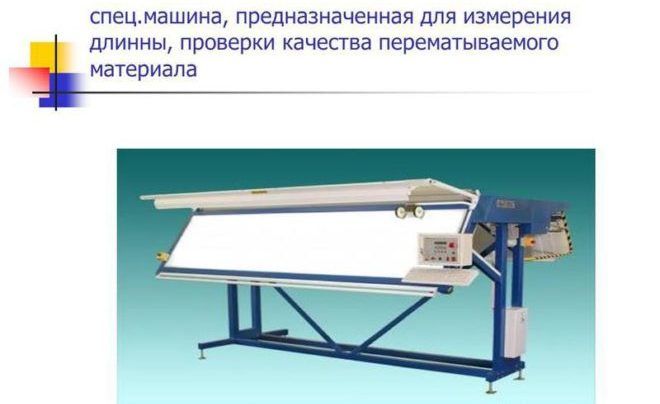 Машина предназначенная для измерения длинны, проверки качества перематываемого материала