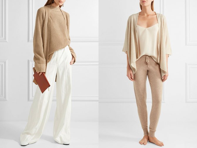 Модные луки с бежевым кардиганом