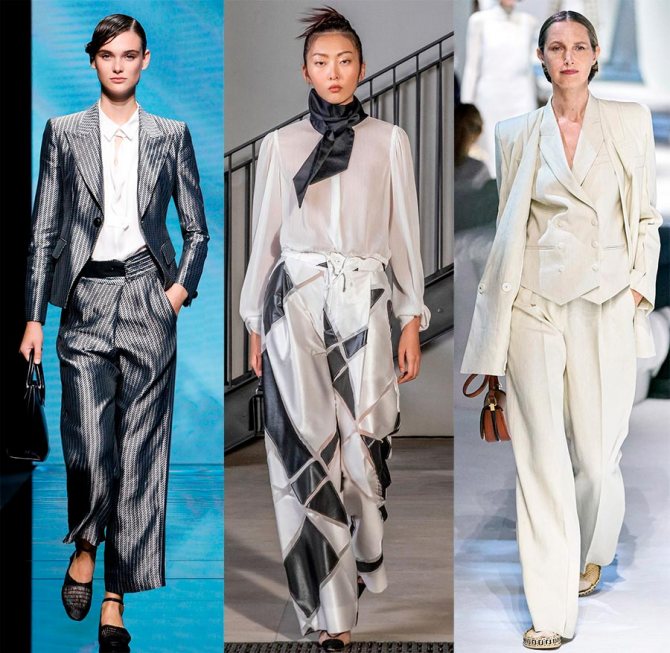 Модные широкие брюки