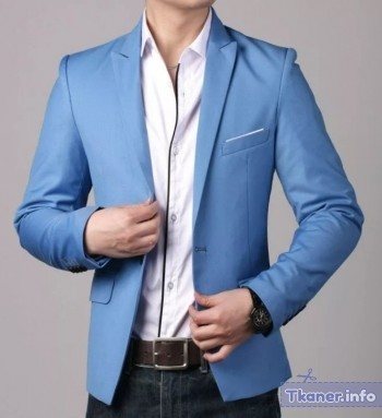 Пиджак голубой