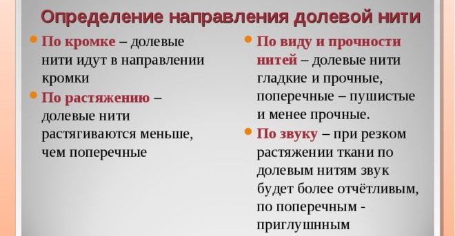 Поперечные и долевые нити