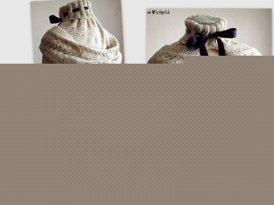 Снуд-капюшон, изготовленный спицами